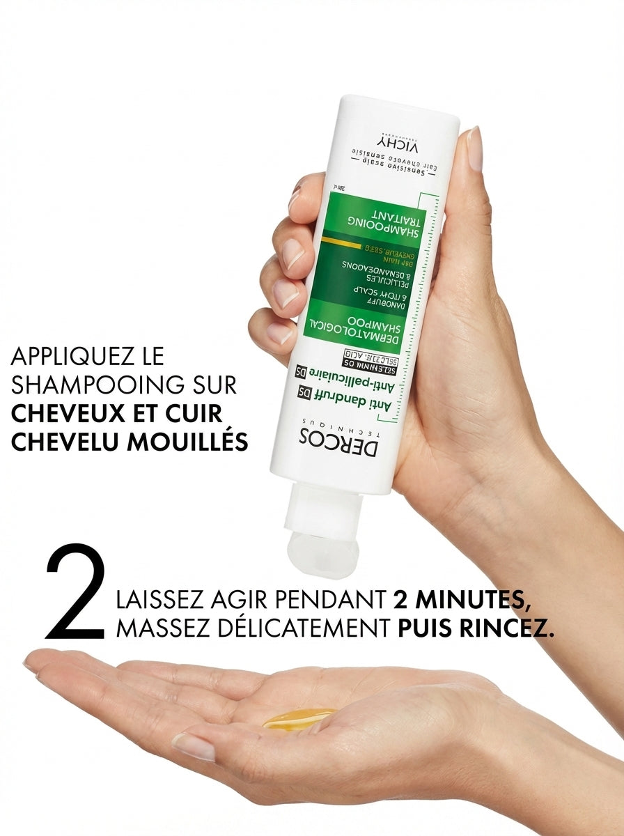 DERCOS SHAMPOOING ANTI-PELLICULAIRE DS CHEVEUX SECS 200 ML