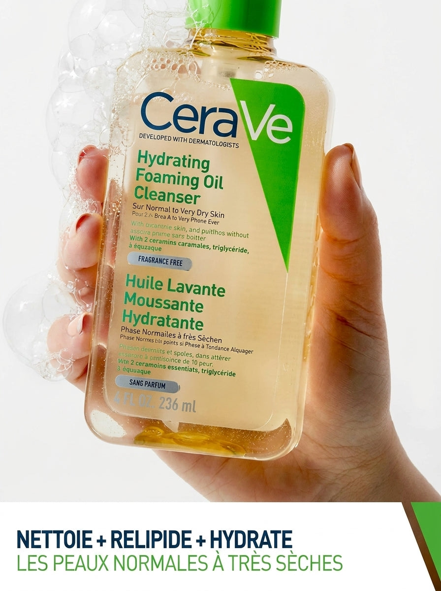 CERAVE HUILE LAVANTE MOUSSANTE HYDRATANTE - 473 ML