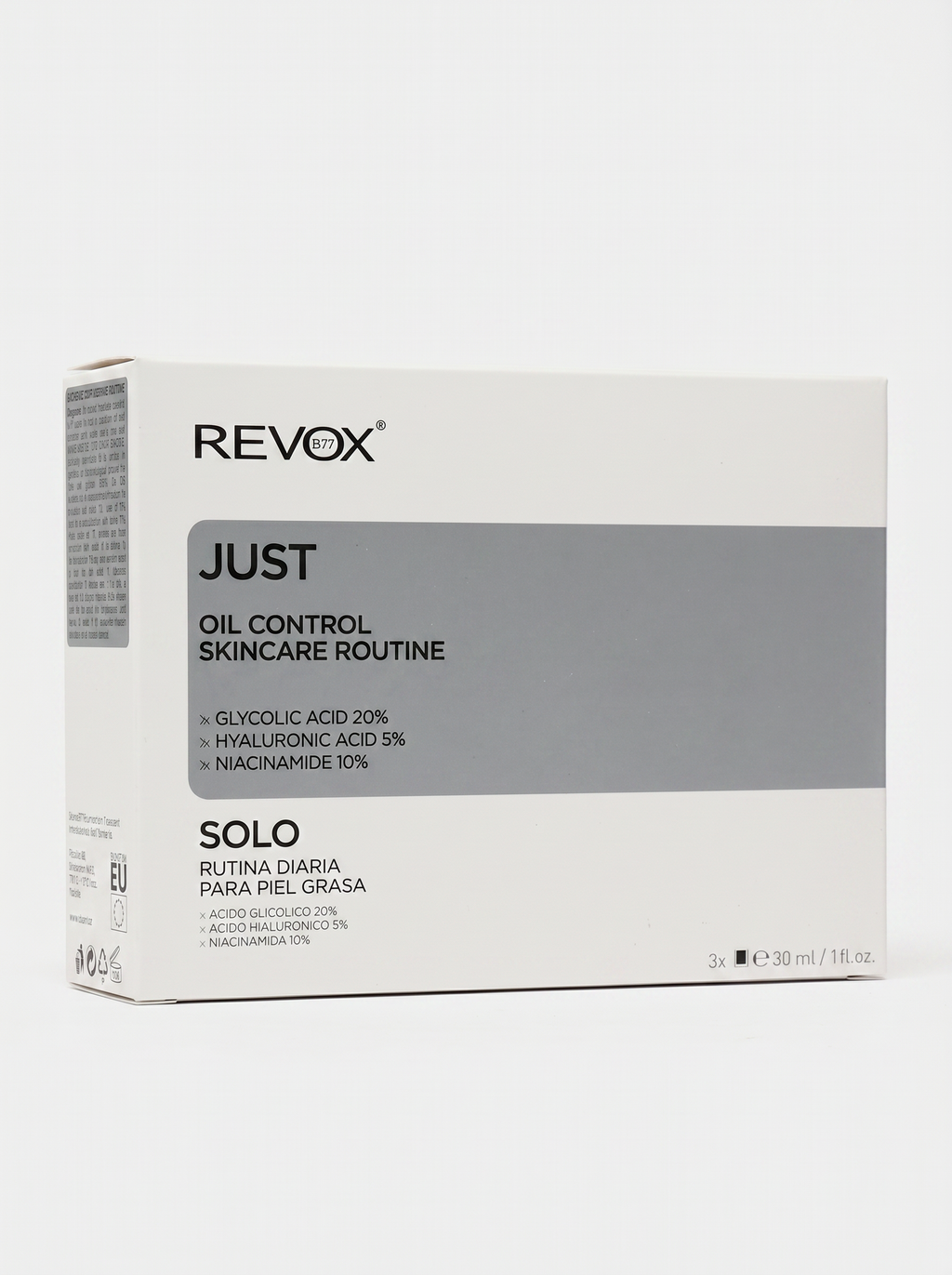 REVOX B77 JUST OIL CONTROL SKINCARE ROUTINE - 3 × 30 ML